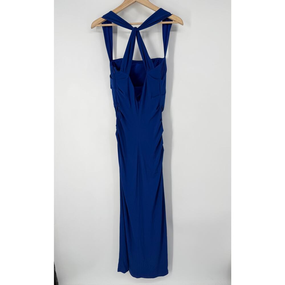 Laundry by Shelli Segal Maxi Dress Square Neck Sleeveless Ruched Formal Gown - Picture 6 of 10
